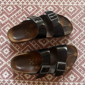 Black Double Strap Sandals